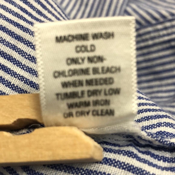 Banana Republic Striped Button Down Linen/Cotton Shirt - Picture 8 of 8